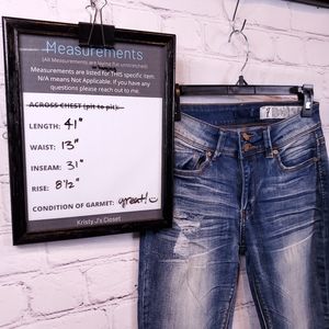 💜 | Indigo Rein Distressed Skinny Jeans